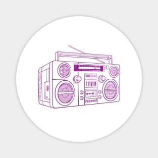 Boombox (Violet Lines) Analog / Music Magnet